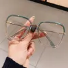 Güneş Gözlüğü Yeşil Açık Baskı Kare AntiBlue Hafif Gözlükler Kadınlar için Alaşımlı Leopar Büyük Boy Boy Bilgisayar Miyopya Gözlükleri Çerçeve FemA6240839