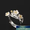Flyleaf 100% 925 Стерлинговые серебряные Степень Цветок Сливы Открытые кольца для Женщин Китайский Стиль Леди Винтаж Ювелирных Изделий