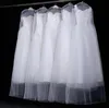 Sacs de rangement 50pcs haute qualité robe de mariée transparente couverture anti-poussière doux tulle vêtement robe de mariée sac de fil net 160cm 180cm1545509