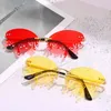 Fashion Water Drop Sunglasses Women Rimless Mosaic Diamond Wave Punk Sun Glasses Trend Streetwear Gafas Shades Uv3439613