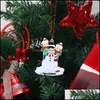 Suministros para fiestas festivas Home Gardendiy Nombre Deseos Decoraciones navideñas Pvc suave Navidad Muñeco de nieve Colgante Drop Delivery 2021 Smwlh