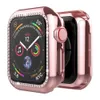 Apple Watch için Lüks Bling Kapak PC Kılıfları 8 Ultra 49mm Durum 41mm 45mm 44mm 40mm 42mm 38mm Aksesuarlar Moda Renkli Elmas Tampon Koruyucu Iwatch 7 6 SE 5 4 3