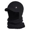 Cool Mannen Volledige Cover Warme Hoeden Sjaals Sets Mode Bekleed Fleece Pure Kleuren Chunky Knit Brim Cap en Ring Sjaal