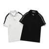Nowy Desinger Luksusowy Marka Lato Koszulka z krótkim rękawem Polos Lapel Solid Color Mens T-shirt Dopasowywanie czystej bawełnianej t-shirt