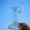 Mobius Glass Bong 8 pollici Narghilè Drum Perc 18mm Femmina Giunto Tubi per l'acqua Gabbia per uccelli Percolatore Olio Dab Rig Accessori per fumatori Bong con ciotola