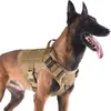Nenhum arnês de puxar para grandes cães militares táticos cães colete alemão pastor doberman labrador serviço de treinamento do cão 4924 Q2