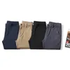 4 kleuren casual broek mannen klassieke stijl zakelijke elastische katoen slim fit broek mannelijke grijze khaki plus size 42 44 210723