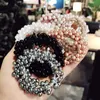 Korea Dongdaemun ins Japanese Korean version of simple pearl beaded hand-woven head rope rubber band hair tie female