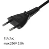 1.2M 2 Pin Prong EU Cable Power Supply Cord Console Cords C7 Figure AU US UK Cables For Samsung XBOX PS4 Laptop Notebook LG TV Printer