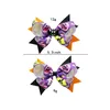 Haaraccessoires 5.3 inch Halloween Bows Barrettes Ghost Pumpkin Baby Meisjes Haarkleur Bowknot Haarspeld Meisje Haarspelden Kinderen M3606