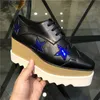 scarpe eleganti in vera pelle piattaforma quadrata camoscio pendio spesso Britt spazzolato stella scarpe derby con zeppa Elyse stivali alla moda