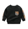 Baby jongens meisjes plaid truien pullover lente herfst kinderen lange mouwen sweatshirts kinderen katoenen trui 1-7 jaar