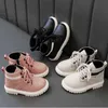 Zimowe Dzieci Buty śniegowe Moda Baby Girl Shoes antypoślizgowy Pluszowe Ciepłe Chłopcy Koszulki Buty Skórzane Buty Rozmiar 21-30 SQJ001 211108