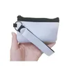 Sublimation Blank Credit Card Holder Storage Bags Heat Transfer Print Neoprene Purse with Lanyard Wristlet Wallets Handbags RH5317