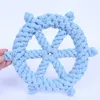 Dog Braided Cane Rudder Chew Toy Pet Supplies Cotton Rope Training Interactive Play Bite Toys Christmas Crutch rope pet supplies 227C3