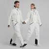 Skiing Jackets 2021 Hooded One Piece Ski Suit Women Waterproof Snow Jumpsuit Man Windproof Winter Female Overalls Outdoor Sport Me8717020