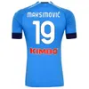 مارادونا 22 23 نابولي جيرسي لكرة القدم قميص نابولي لكرة القدم 2022 2023 ZIELINSKI KOULIBALY camiseta de futbol INSIGNE maillot foot MERTENS camisa LOZANO OSIMHEN