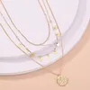 Honey Pendant Necklaces butterfly Multi Layer Stacking Gold Chains Choker Necklace Collar for Women Fashion Jewelry Will and Sandy