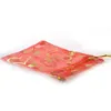 100pcs/lot 11x16cm Hearts Organza Wedding Christmas Drawstring Gift Bag Charm Jewelry Packaging Bags & Pouches 8 Colors