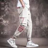 Męskie Multi-Pocket Harem Pant Mężczyźni Streetwear Punk Cargo Spodnie Hip Hop Casual Spodnie Joggers Mężczyzna Black Pant Y0927