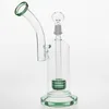 Kungliga Blå Glas Bong Hookahs Vattenrör Joint Size 14.4mm Glass Bong Bubbler Däck Perclator Recycler Two Function DAB Oil Rigs