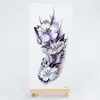 Fake Tatoo temporärt tatuering vattenphoof klistermärken 28styles violett blommor ros full arm axel cool bady konst för kvinna och man