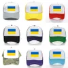 50 pcs / rápido DHL azul amarelo ucraniano bandeira 2022 adulto crianças crianças juventude beisebol bola tampas ucrânia eu ficar com ucrânia casual esportes snapback visor g39josp