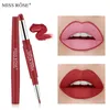 Miss Rose Woman Lippenstift Lip Liner Bleistift Wasserdicht Matt Samt Leicht zu tragen Automatische Rotation Multifunktions-Doppellippen-Make-up