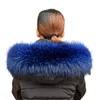 Fur Collar Scarf Large Fur Collar Custom Hooded Fur Women Fox Trim Real Raccoon Hood Scarf Trim Color Black Scarf 75 Cm H0923