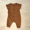 BEL * OW BABY ZOMER ROMPERS Hoge kwaliteit Modal Geribbelde Jumpsuits Infant Onesie 210619