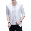 Summer Mens Suits Blazers Half Sleeve Solid Business Casual Slim Blazer Formal Wedding Blazer Jacket Suit Male Clothing 210527