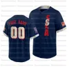 Custom 2021 All Star Game Navy Coolbase Baseball Authentic Jersey Double Ed Embroidery Men Women Youth