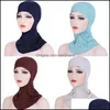 Beanie/Skl Caps Hats & Hats, Scarves Gloves Fashion Aessories Muslim Mini Hijab Cap Under Scarf Solid Fl Bonnet Inner Islamic Turban Hat1 Dr