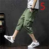 Mannelijke Koreaanse versie van de tij merk slanke jeugd elastische 5 punten zwart casual shorts 210420