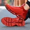 2021 Top vente transfrontalière grande taille hommes femmes chaussures à semelles épaisses couleur unie sport décontracté à lacets haut haut bout rond code de chaussure rouge W-6879