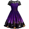 Casual Dresses Halloween Costume Witch Cosplay Princess Party Lace Tutu Vestidos Carnival Print Vintage Gown Evening Dress