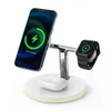 3 In 1 Magnetic Wireless charger Stand 15W Fast Charging Dock Station For Watch Cell Phone Headset