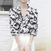 White Black Summer Blouse Women Thin Shirts Top Long Sleeve Fashion Female Plus Size Loose Elegant Work Wear S-XL 210601