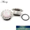 Alisouy 2 Stück neue Blume rosa Opal Anhänger Edelstahl Ohrstöpsel Tunnel Expander Flare Bahre Messgeräte Piercing Körperschmuck Fabrikpreis Expertendesign