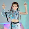 Clothing Sets Girls Technology Sense Catwalk Fashion Girl Model Jazz Dance Style Costume Hip-hop Suit Kids Clothes