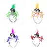 Party Favor Halloween Spider head hoop skull Headband party supplies props terror headdress T2I52776