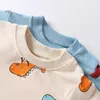 Bear Leader Boys Girls Cartoon Dinosaurs Set di abbigliamento Autumn Born Causal Thirt Tops Outfit Abiti per bambini 210708