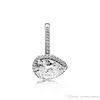 Женские 925 Стерлинговые серебряные обручальные кольца Cubic Zirconia Diamonds для Pandora Style Drop CZ Diamond Ring кольца Дамский подарок с оригинальной коробкой