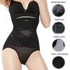 Tummy Shaper High Waist Shapewear Control Odchudzanie Bielizna Stalowa Kość Korpusowe Czapki Kobiety Czarny Body Shaper New Shapewear Y220311