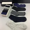 Mens socks 1 box = 5 pairs Gentleman's formal sock mid-length solid color wear-resistant soft men and women's cotton wholesale Please contact me for more styles