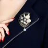 Pins broszki kryształowy rhinestone perłowy retro broszka łza łza w stylu do przyjęcia biżuterii akcesoria w całości6233518