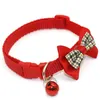 Katzenhalsbänder und Leinen, verstellbare Haustier-Halskette, Krawatte, praktisches Zubehör, nützliches Hundezubehör mit gestreifter Schleife