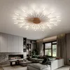 Svart guld LED ljuskrona belysning fyrverkerier taklampa modern kreativ vardagsrum sovrum studera hem starry konst lampor