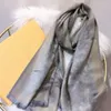 Foulard en soie avec fil d'or mode uni unisexe homme femme 4 saisons châle boiteux lettre foulards 180x90cm208Y