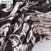 Zevity Kobiety Sexy Sinlge Ramię Kwiatowy Drukuj Szczupła Asymetryczna Sukienka Kobieta Plised Vestido Chic Letnie Suknie Plażowe DS8337 210603